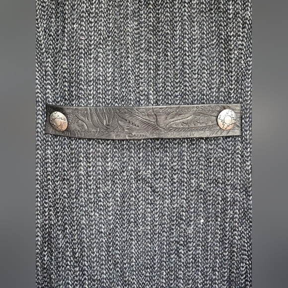 VTG NWT PIONEER WEAR Tooled Leather Wool Duster Jacket Overcoat - Picture 11 of 13